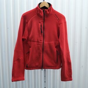 Polo Ralph Lauren Jacket Women's Size Small Red Full Zip Mock Neck RL